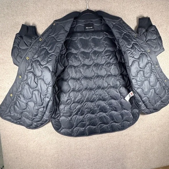 Madewell Quilted Oversized Bomber Jacket Size Small